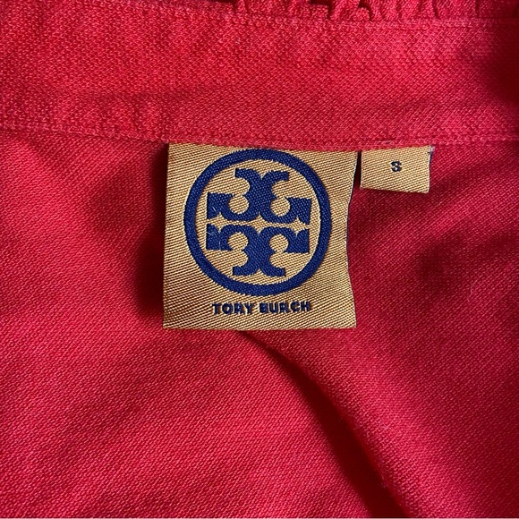 Tory Burch Red Ruffled Polo Size S - Picture 7 of 7